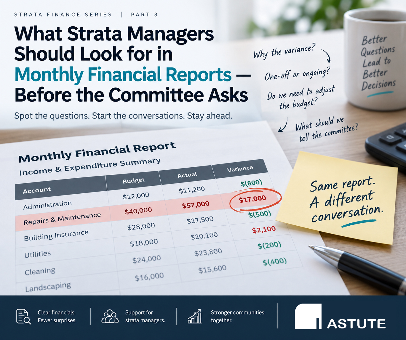 What Strata Managers Should Look for in Monthly Financial Reports